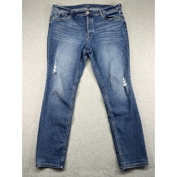 Kut From The Kloth Jeans Women's 16 Blue Wash Katy Skinny Jeans Button Fly - Picture 2 of 7